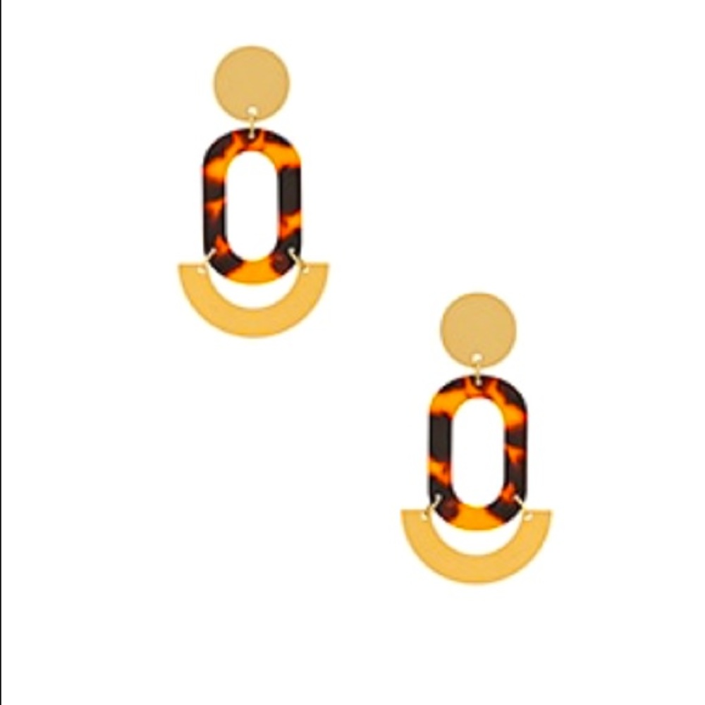 Revolve tortoise shell earrings